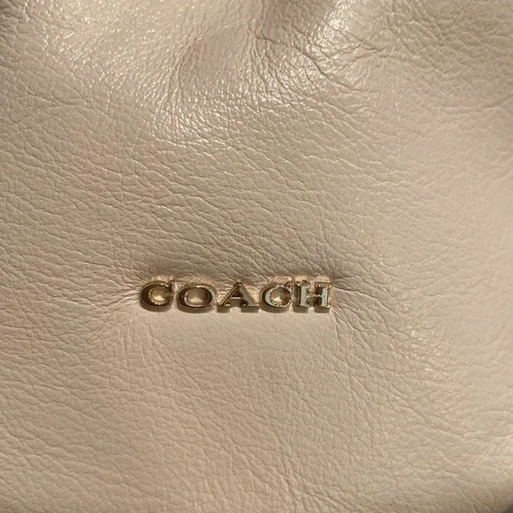 Coach Madison Phoebe Op Art Sateen Bag Purse 26448 Light Khaki Champagne Pink.